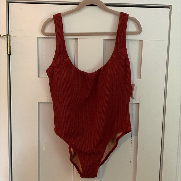 J. Crew Scrunchie Classic Scoopneck One-Piece in Chimney Size 14 Item BH478 New! - Picture 3 of 12